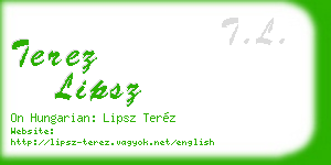 terez lipsz business card
